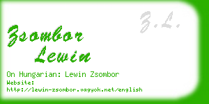 zsombor lewin business card